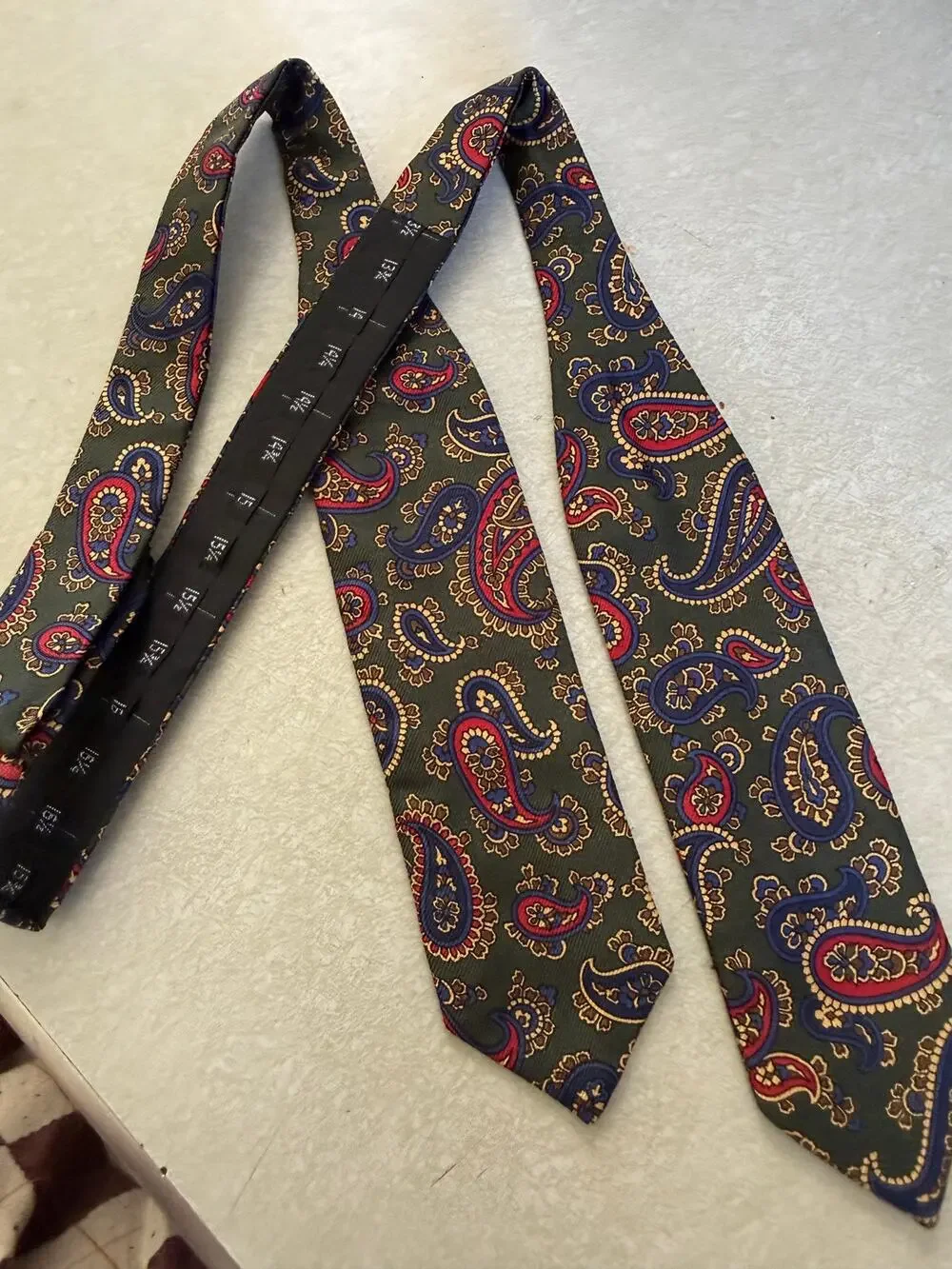 Vintage Brooks Brothers Makers Silk Paisley Bow Tie Adjustable